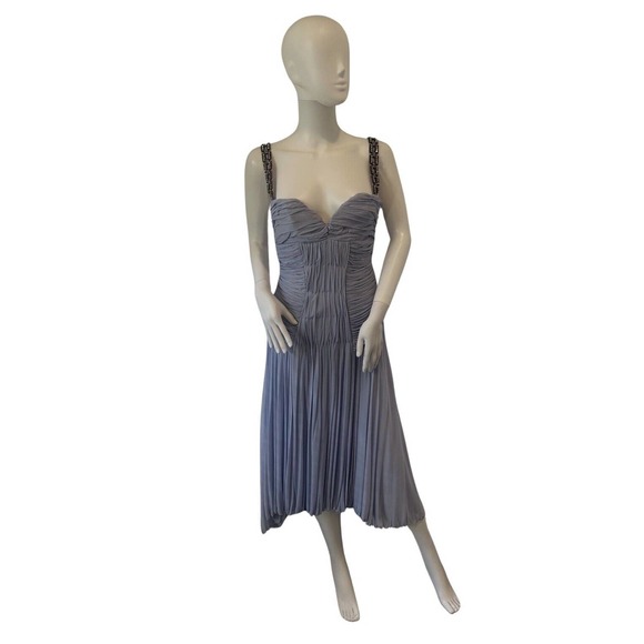 ROBERTO CAVALLI WOMENS VINTAGE SEXY PURPLE EMBELLISHED DRESS SZ 42 6 NWT - Picture 1 of 16